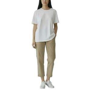 Talbots Petites Signature Classic Cropped Khaki Pants w drawstring waist NWT 12P